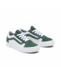 Zapatillas Vans UY Old Skool Vans Since 1966 blancas y verdes para niños de 4 a 8 años frontal 