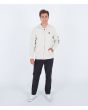Hombre con Sudadera de capucha y cremallera Icon Boxed Bone frontal