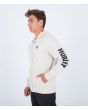 Hombre con Sudadera de capucha y cremallera Icon Boxed Bone lateral
