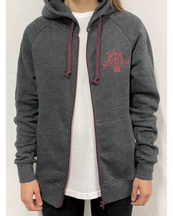 Sudadera con capucha Mission Rudder en color gris Unisex 