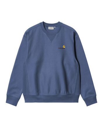 Sudadera Carhartt WIP American Script Sweatshirt Azul Iris para hombre