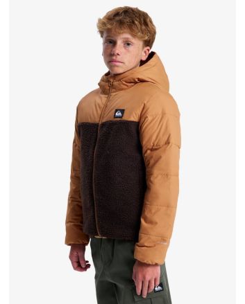 Niño con anorak aislante Quiksilver Scaly Reversible Marrón almendra