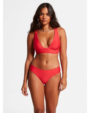 Mujer con Braguita de Bikini sin costuras Volcom Skimpy Simply Seamless roja