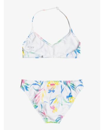 Conjunto de top y braguita de bikini Roxy Good Romance blanco floral para chica 8 a 16 años