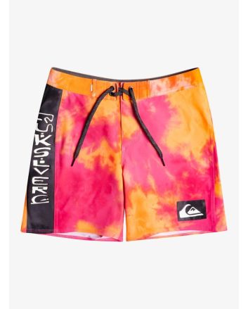 Bañador Boardshort Quiksilver Surfsilk Acid Boy rosa tie dye para niños de 8 a 16 años