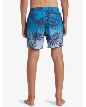 Niño con bañador Quiksilver Everyday Mix Volley 14'' Azul con estampado tropical