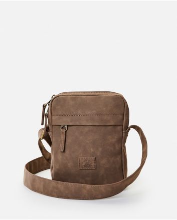Bolso de hombro Rip Curl Classic Leazard No Idea Pouch marrón para hombre