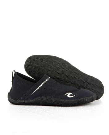 Botas de surf Rip Curl Junior Reefwalker negras para niño 