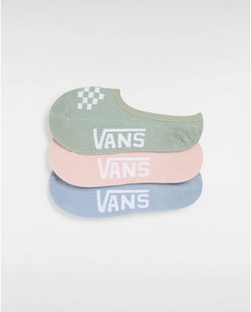 Pack 3 pares de Calcetines invisibles Vans Youth Classic Canoodle en color verde, rosa y azul para niño/a