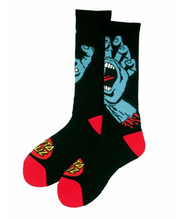 Calcetines Santa Cruz Screaming Hand Negros para hombre