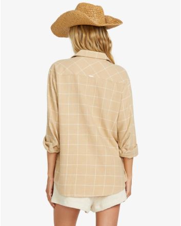 Mujer con Camisa de manga larga Billabong Layer Up Caqui