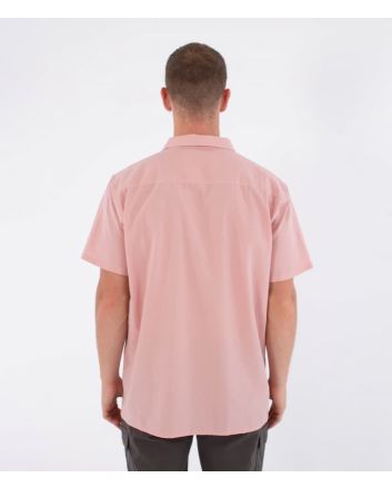 Hombre con Camisa de manga corta Hurley Woven Low Tide Beach Clay rosa