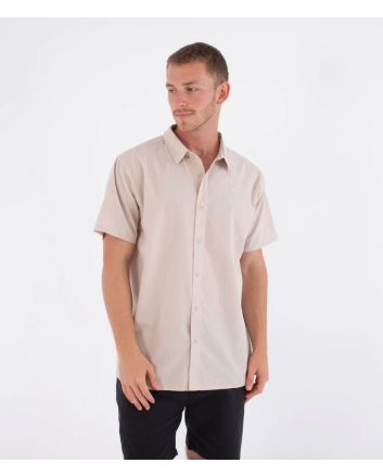 Hombre con Camisa de manga corta Hurley Woven Low Tide Bone Beige