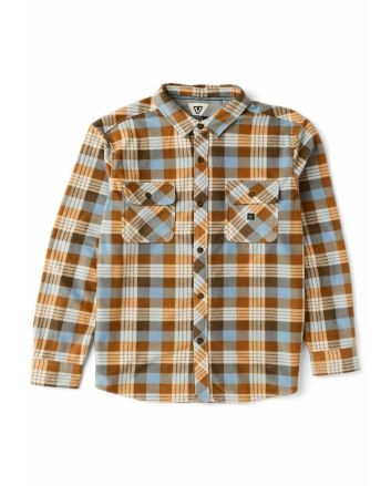 Camisa de de franela polar Vissla Eco-Zy LS Polar Flannel Dark Denim para hombre