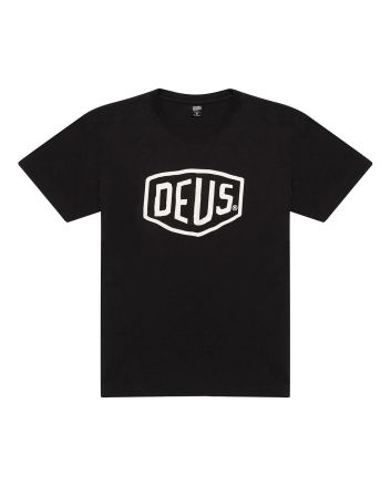 Camiseta de manga corta Deus Ex Machina Shield SS negra para hombre