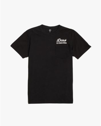 Camiseta con bolsillo Deus Ex Machina Ibiza Address Negra para hombre