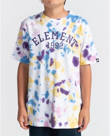 Camiseta de manga corta Element Dodgers Light Magma Tie Dye para chico 8 a 16 años