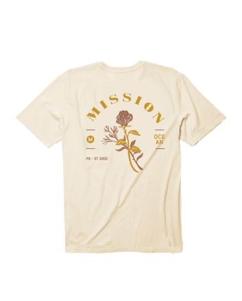 Camiseta corte regular Mission Rose Big Logo en color beige para chica