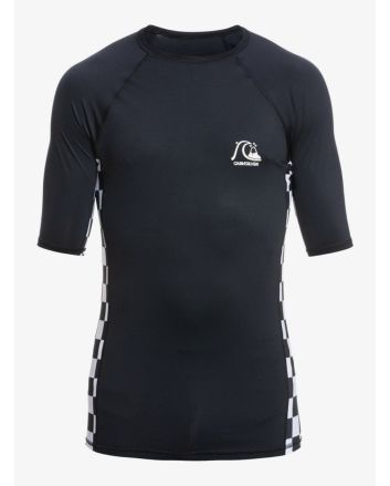 Camiseta de protección solar UPF 50 de manga corta Quiksilver Arch This Negra para hombre