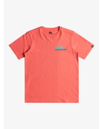 Camiseta de manga corta Quiksilver Omni Wave Youth coral para niño 8-16 años