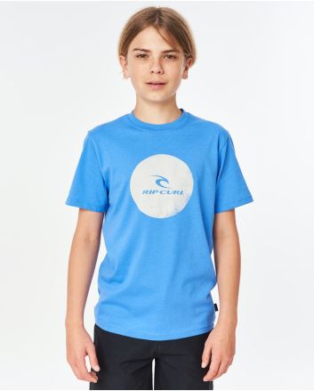 Niño con camiseta de manga corta Rip Curl Corp Icon azul 