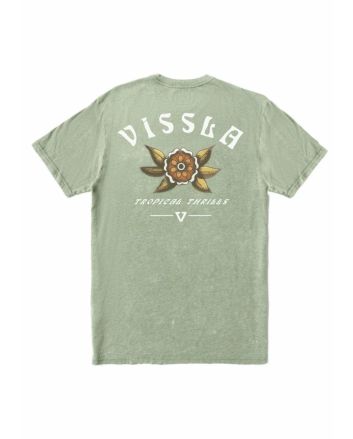 Camiseta de manga corta Vissla Inklines Cosmic Wash verde para hombre