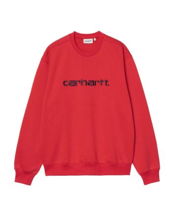 Sudadera Carhartt WIP Carhartt Sweatshirt Rojo Cereza-Azul Espacial para hombre