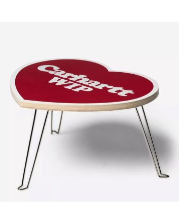 Mesa Plegable Carhartt WIP Heart Folding Table color rojo escarlata y blanco