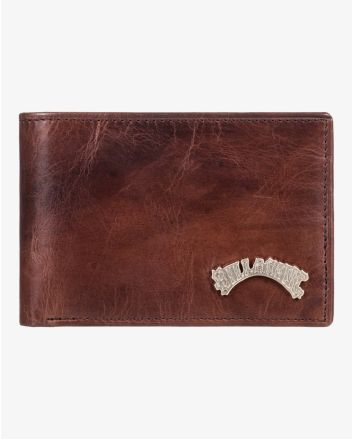 Cartera de cuero de triple hoja Arch Leather Wallet Chocolate para hombre