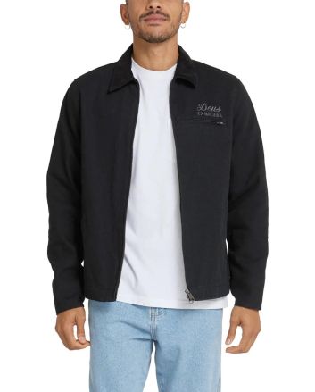 Hombre con Chaqueta Deus Ex Machina Address Workwear Jacket Negra