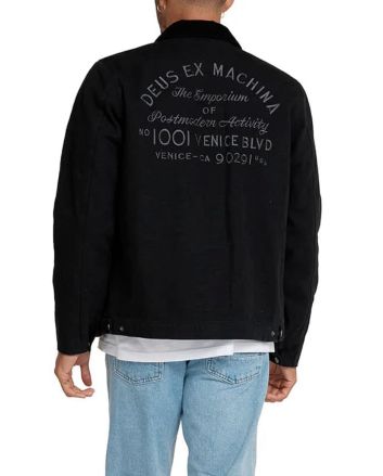 Hombre con Chaqueta Deus Ex Machina Address Workwear Jacket Negra