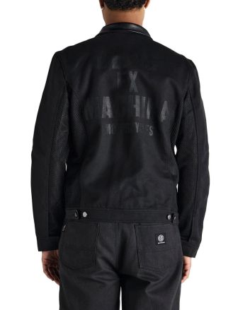 Hombre con Chaqueta motera Deus Ex Machina Road Mesh Jacket Negra