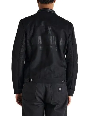 Hombre con Chaqueta motera Deus Ex Machina Road Mesh Jacket Negra