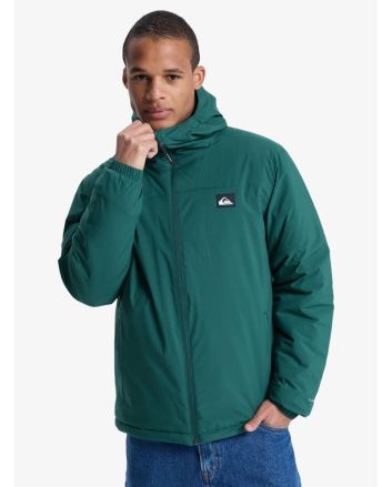 Hombre con cazadora impermeable con capucha Quiksilver Overcast 3K Insulated Trekking Green