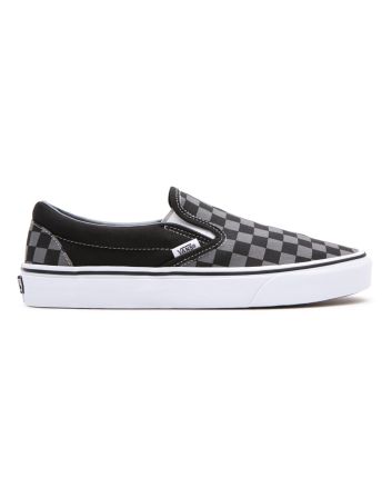 Zapatillas sin cordones Vans Classic Slip-On Checkerboard Negras y Grises