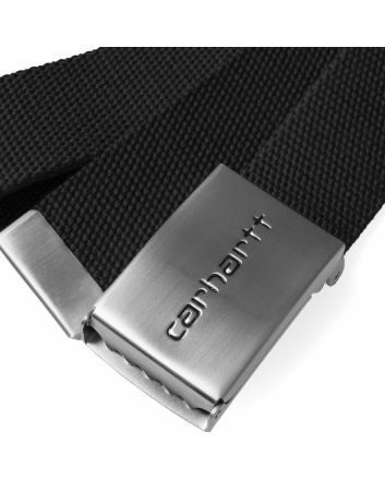 Cinturón Carhartt WIP Clip Belt Chrome Negro para hombre