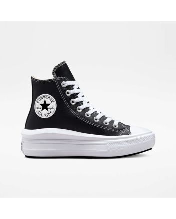 Zapatillas Converse Chuck Taylor All Star Move Platform Foundational Leather High Top Negro-Blanco Unisex