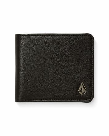 Cartera de cuero sintético Volcom Slim Stone PU Wallet Large negra