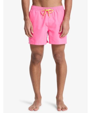 Hombre con bañador Quiksilver Everyday Solid Volley 15in Rosa Pink Lemonade 