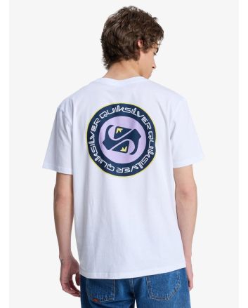 Hombre con camiseta Quiksilver EV Duality blanca 