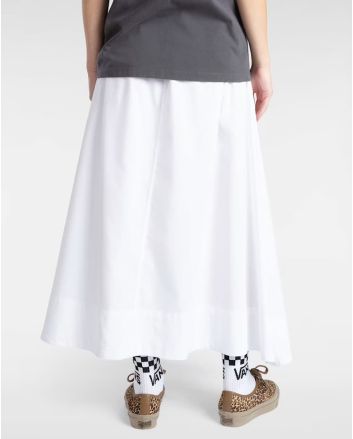 Mujer con Falda Larga Vans Francesca Full Skirt Blanca