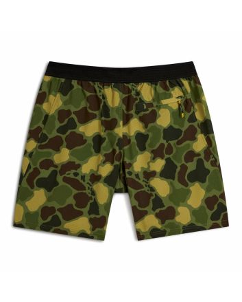 Pantalón corto Florence Marine X Airtex Short camuflaje verde con cintura elástica negra y bolsillos laterales para hombre