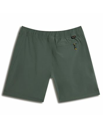 Pantalón corto Florence Marine X All Purpose Cordura Short en color verde Dark Sage, vista frontal con cintura ajustable
