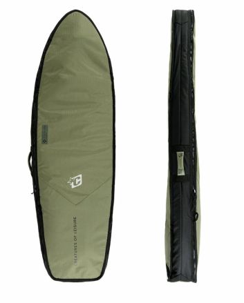Funda para 2 tablas de surf Creatures Fish Double 5'10 Verde Militar y Negro 
