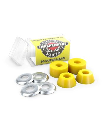 Pack de 4 Gomas para eje de Skate Independent Standard Cylinder Cushions Super Hard 96A Amarillas