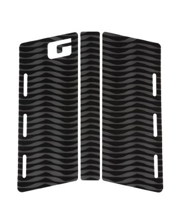 Grip para tabla de surf Gorilla Heritage Warp Mid Deck Charcoal  Pad delantero 3 Piezas