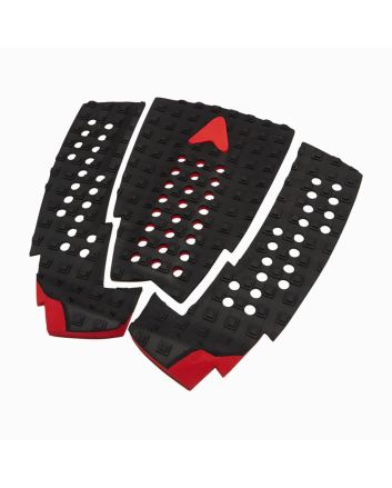 Grip para tabla de surf Astrodeck Christian Fletcher Built-In Arch Negro-Rojo - Tail Pad 3 piezas