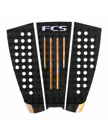 Grip para tabla de surf FCS Julian Wilson negro Multi Camo Tail Pad 3 piezas 