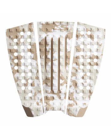 Grip para tabla de surf FCS Julian Wilson Cream Camo Tail Pad 3 piezas