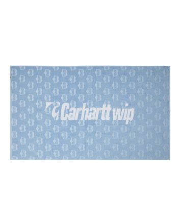 Toalla de deporte Carhartt WIP Heart Train Sport Towel Big Azul y Blanca Unisex